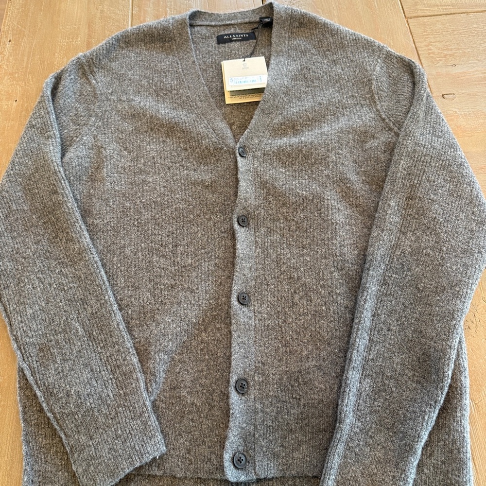 All Saints Charcoal Cardigan Sweater